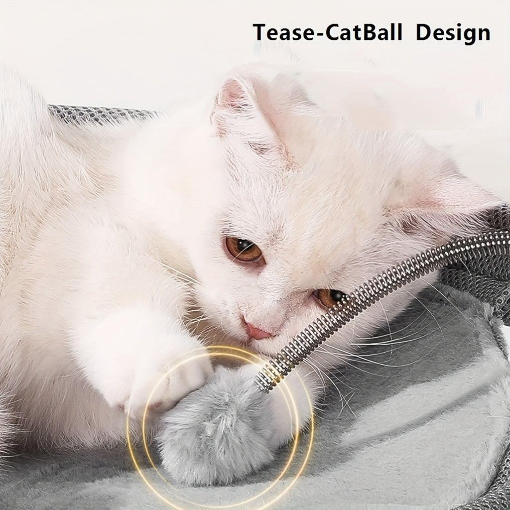 Cat Bed Dog\u002FPet Hammock Bed, Free-Standing Cat Sleeping Cat Supplies, All Seasons  Moisture-Proof Cat Hammock, Pet Supplies, Whole Wash Stable & Round Mesh Soft Breathable Easy Assembly Mesh Fabric Pet Cat Trampoline Indoors Outdoors
