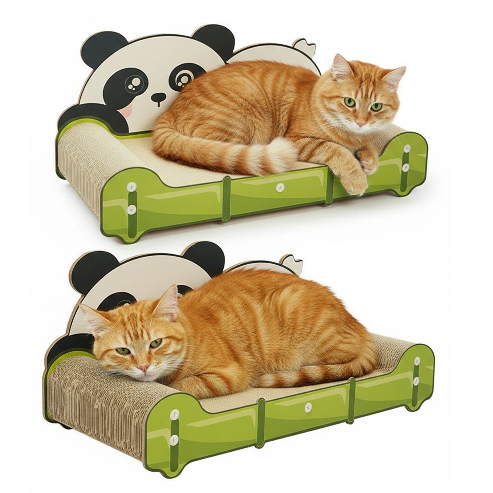 Bear Scratch Lounge Bed Long Lasting Scartching Pads for Indoor Cats Furniture Protector