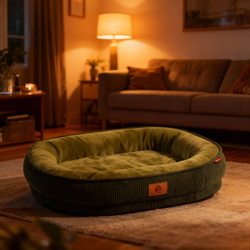 Corduroy pet nest for cats and dogs, suitable for all seasons, soft and comfortable, deep sleep nest for pets, home sleeping tool for pets, providing exclusive peace of mind for pets, Cozy Pet Resting Spot, Pet Bed, Corduroy Design, Oval Pet Bed, Pet