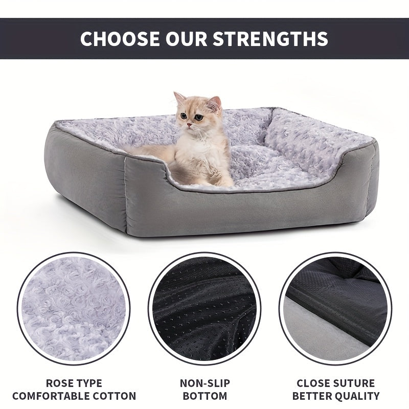 Comfortable And Breathable Pet Sofa, Rectangular Washable And Sturdy Pet Mat, Suitable For Small And Medium-sized Dogs And Cats
