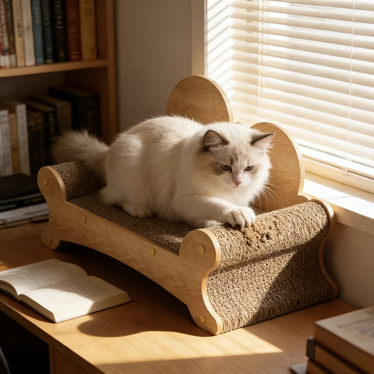 Dual-Purpose Cat Scratcher And Hammock - Oversized, Scratch-Resistant Couch with Cozy Bed, Ideal Holiday Present for Felines