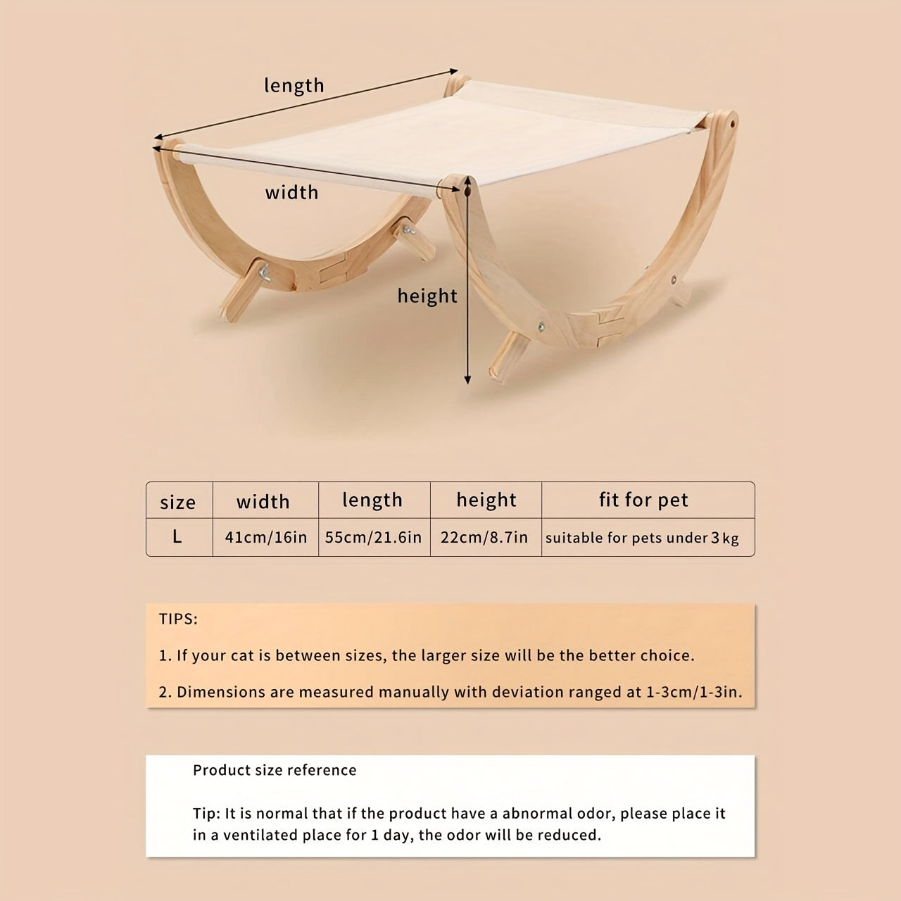 1pc of Solid Wood Cat Shaker Pet Nest, Foldable Cat Hammock, Stable And Non-Slip, Suitable for All Seasons - a Stylish Furniture Lounger, Calming Rocking Chair for Cats, And Elevated Cat Chair