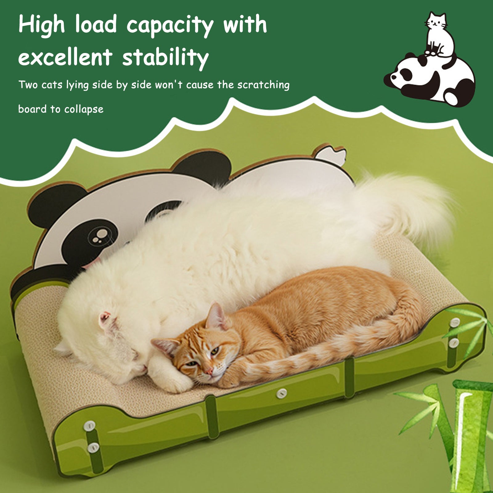 Bear Scratch Lounge Bed Long Lasting Scartching Pads for Indoor Cats Furniture Protector