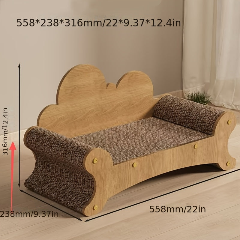 Dual-Purpose Cat Scratcher And Hammock - Oversized, Scratch-Resistant Couch with Cozy Bed, Ideal Holiday Present for Felines