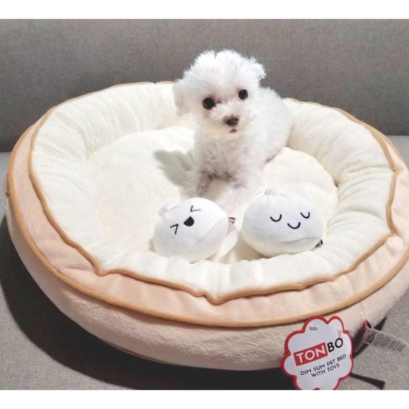 Soft Plush Small Cute and Cozy Food Dog Cat Bed | Washer and Dryer Friendly, Transparent, Polyvinyl Chloride Material