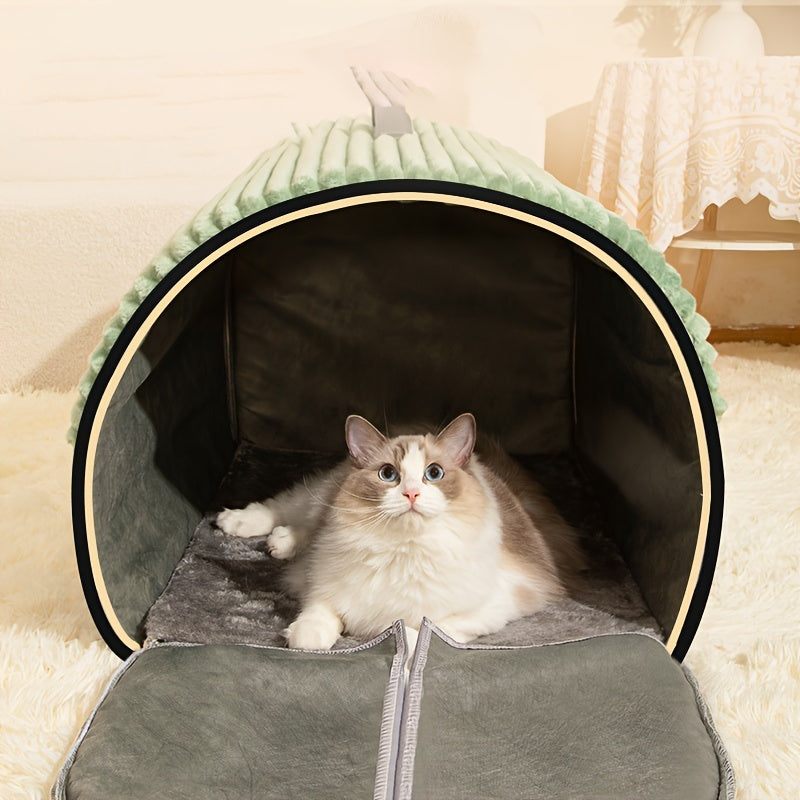 Four Season Universal Cat House, Enclosed Dog House, Tent, Cat Bed, Sense of Security, Winter Warmth, Detachable And Washable Dog Bed