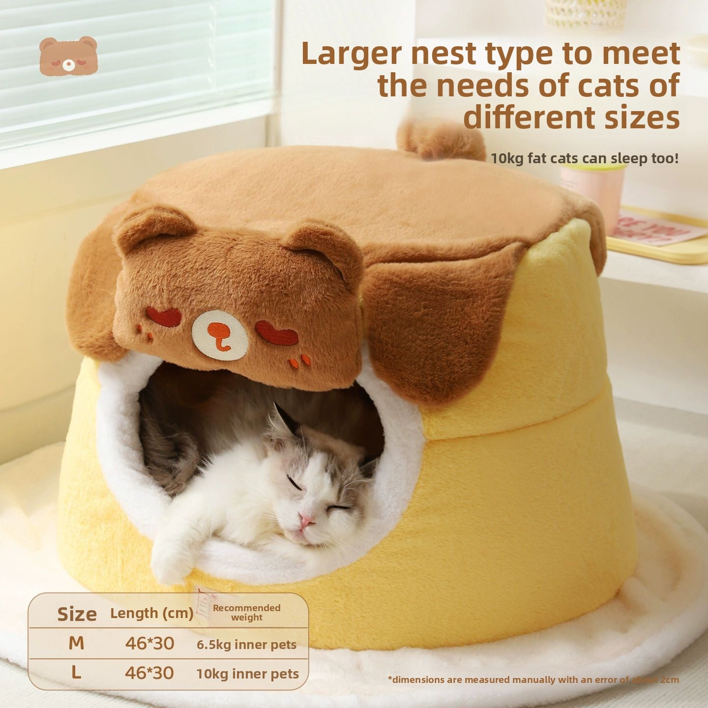 Winter Warm Cat House Suitable for Cats - Thickened Enclosed Cat Tent with Sofa Bed, Cozy Sleeping Bag Nest for Use, Safe Warm Shelter for Kittens & Cats, No Assembly Required, for