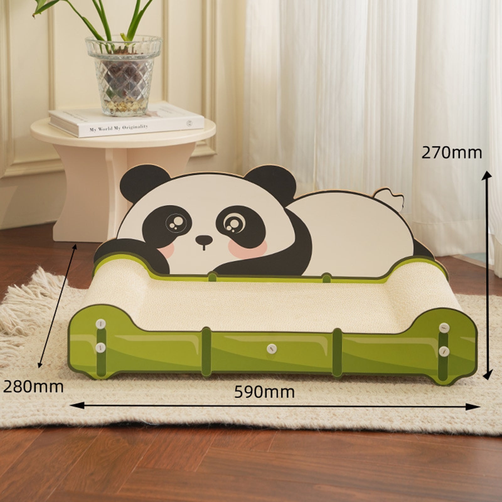 Bear Scratch Lounge Bed Long Lasting Scartching Pads for Indoor Cats Furniture Protector