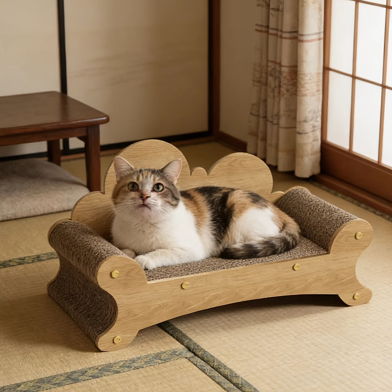 Dual-Purpose Cat Scratcher And Hammock - Oversized, Scratch-Resistant Couch with Cozy Bed, Ideal Holiday Present for Felines