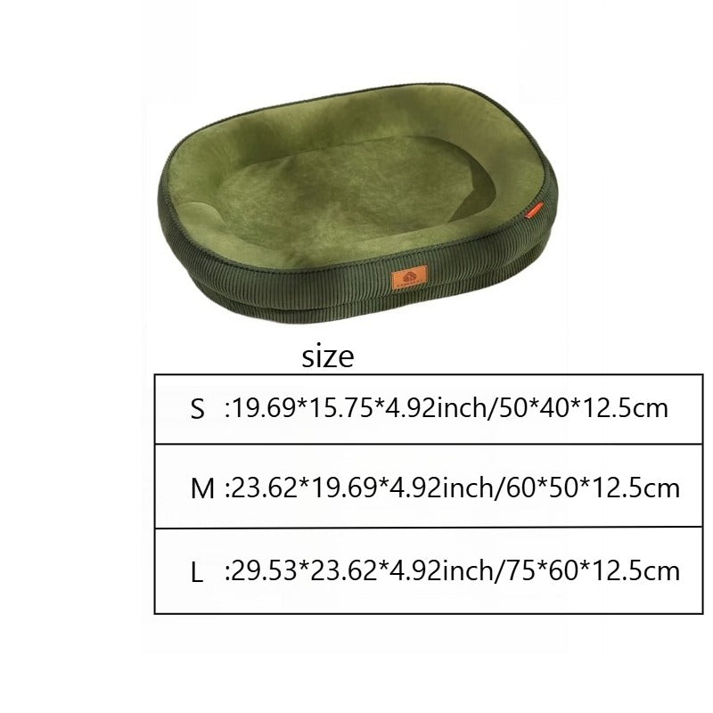 Corduroy pet nest for cats and dogs, suitable for all seasons, soft and comfortable, deep sleep nest for pets, home sleeping tool for pets, providing exclusive peace of mind for pets, Cozy Pet Resting Spot, Pet Bed, Corduroy Design, Oval Pet Bed, Pet
