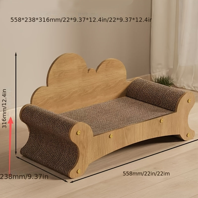Dual-Purpose Cat Scratcher And Hammock - Oversized, Scratch-Resistant Couch with Cozy Bed, Ideal Holiday Present for Felines