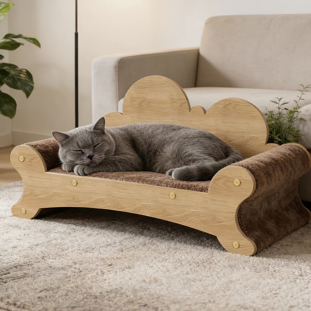 Dual-Purpose Cat Scratcher And Hammock - Oversized, Scratch-Resistant Couch with Cozy Bed, Ideal Holiday Present for Felines