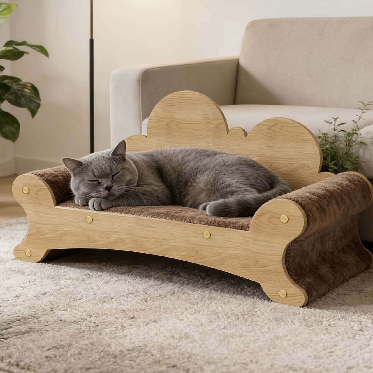 Dual-Purpose Cat Scratcher And Hammock - Oversized, Scratch-Resistant Couch with Cozy Bed, Ideal Holiday Present for Felines