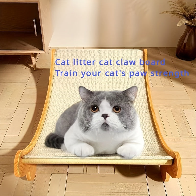 2-In-1 Cat Hammock And Scratching Board - a Dual-Purpose Cat Bed And Scratching Pad, Made of Durable Scratch-Resistant Materials, Space-Saving Design Suitable for Indoor And Outdoor Use - Pet Furniture for All Seasons
