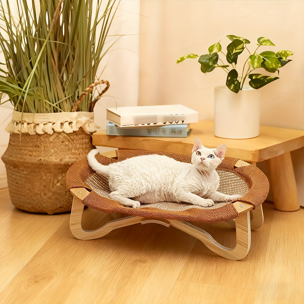 1pc a Stylish Cat Bed Designed for Pets, Ideal for Summer Use. This Cat Hammock Can Be Used in a Cat Nest And Is Both Removable And Washable. It Offers a Cool, Comfortable, And Breathable Environment