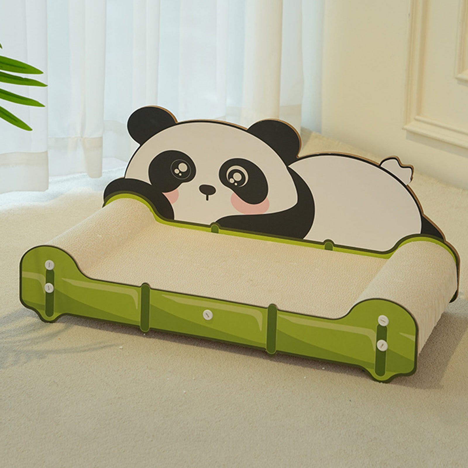 Bear Scratch Lounge Bed Long Lasting Scartching Pads for Indoor Cats Furniture Protector