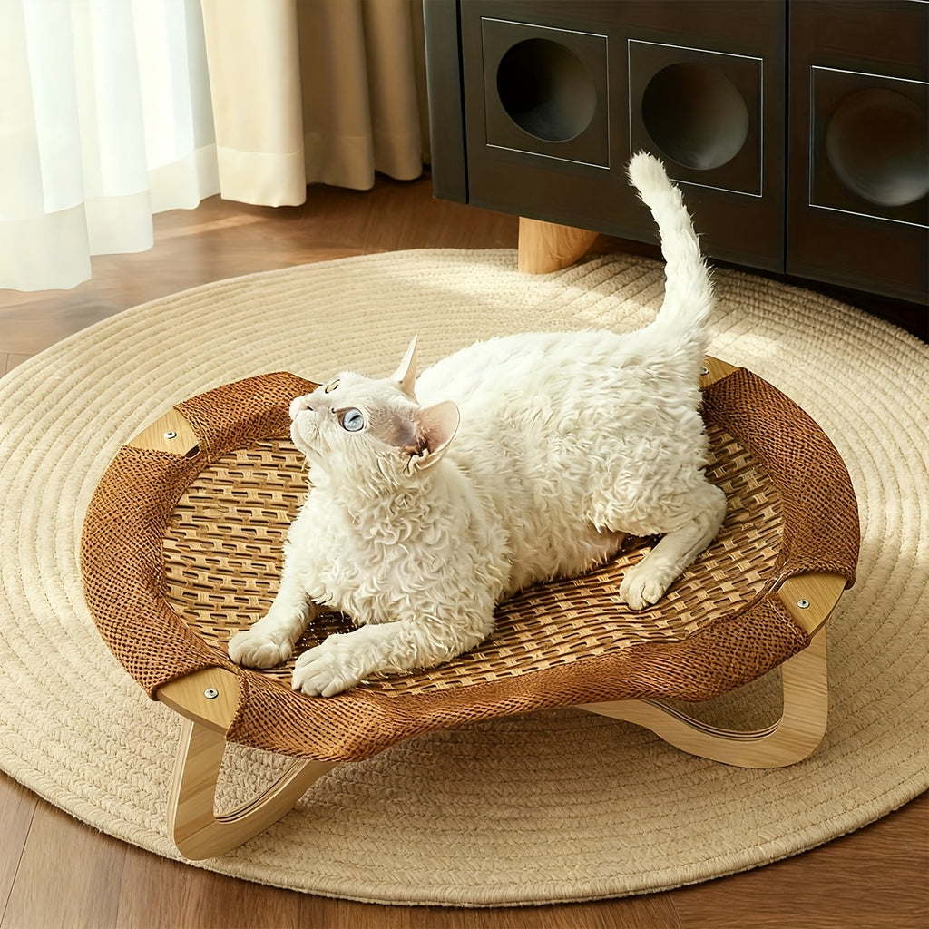 1pc a Stylish Cat Bed Designed for Pets, Ideal for Summer Use. This Cat Hammock Can Be Used in a Cat Nest And Is Both Removable And Washable. It Offers a Cool, Comfortable, And Breathable Environment