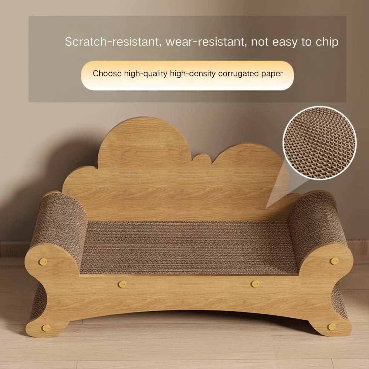 Dual-Purpose Cat Scratcher And Hammock - Oversized, Scratch-Resistant Couch with Cozy Bed, Ideal Holiday Present for Felines