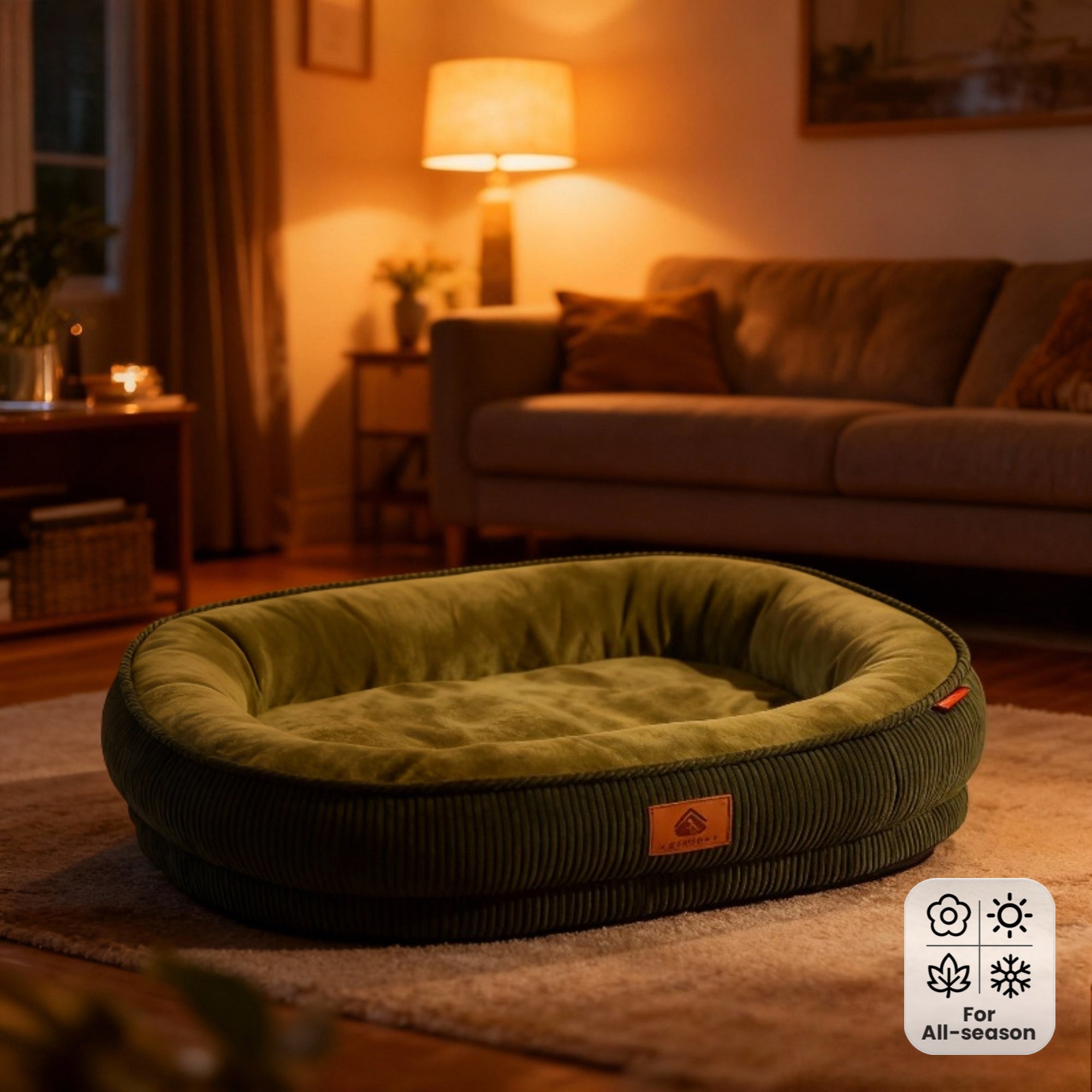Corduroy pet nest for cats and dogs, suitable for all seasons, soft and comfortable, deep sleep nest for pets, home sleeping tool for pets, providing exclusive peace of mind for pets, Cozy Pet Resting Spot, Pet Bed, Corduroy Design, Oval Pet Bed, Pet