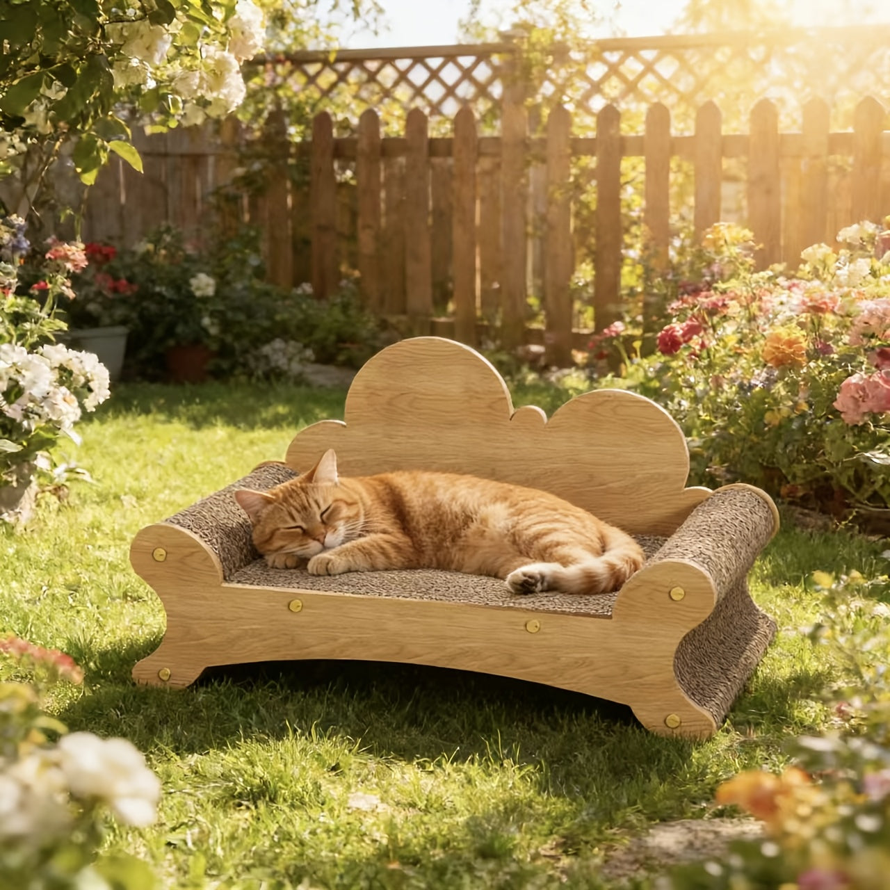 Dual-Purpose Cat Scratcher And Hammock - Oversized, Scratch-Resistant Couch with Cozy Bed, Ideal Holiday Present for Felines