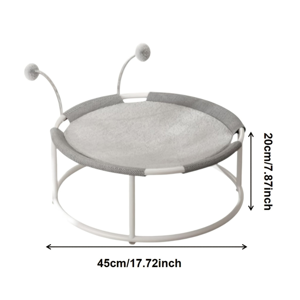 Cat Bed Dog\u002FPet Hammock Bed, Free-Standing Cat Sleeping Cat Supplies, All Seasons  Moisture-Proof Cat Hammock, Pet Supplies, Whole Wash Stable & Round Mesh Soft Breathable Easy Assembly Mesh Fabric Pet Cat Trampoline Indoors Outdoors