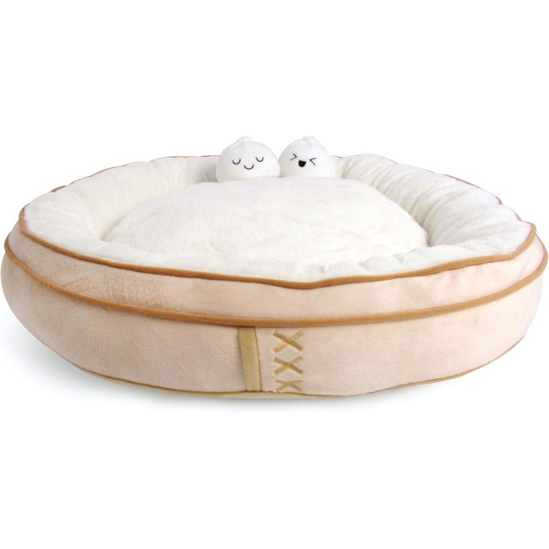 Soft Plush Small Cute and Cozy Food Dog Cat Bed | Washer and Dryer Friendly, Transparent, Polyvinyl Chloride Material