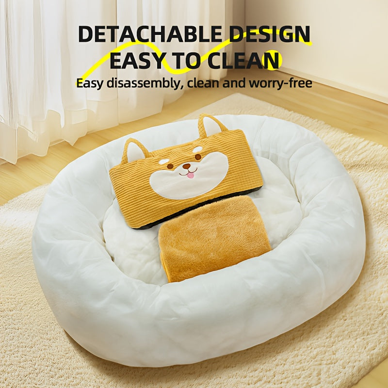 A Universal Dog Bed Suitable for All Seasons, Fully Detachable And Washable, Designed for Large Dogs Such As Golden Retrievers And Labradors, Serving As a Comfortable Sleeping Nest for Dogs