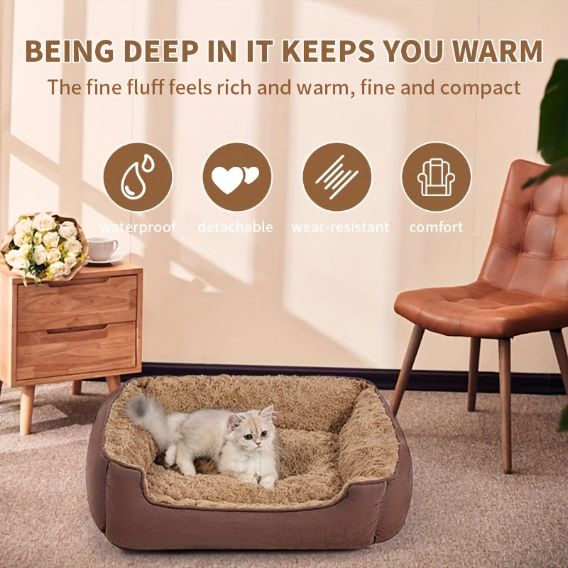 Comfortable And Breathable Pet Sofa, Rectangular Washable And Sturdy Pet Mat, Suitable For Small And Medium-sized Dogs And Cats