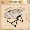 Elevated Pet Bed for Cats& Small Dogs, Foldable Raised Cat Cot with Washable Plush& Mesh Fabric, All-Season Breathable Pet Hammock Bed, Moisture-Proof Pet Sofa with Stable Metal Frame, 2 Colors Available