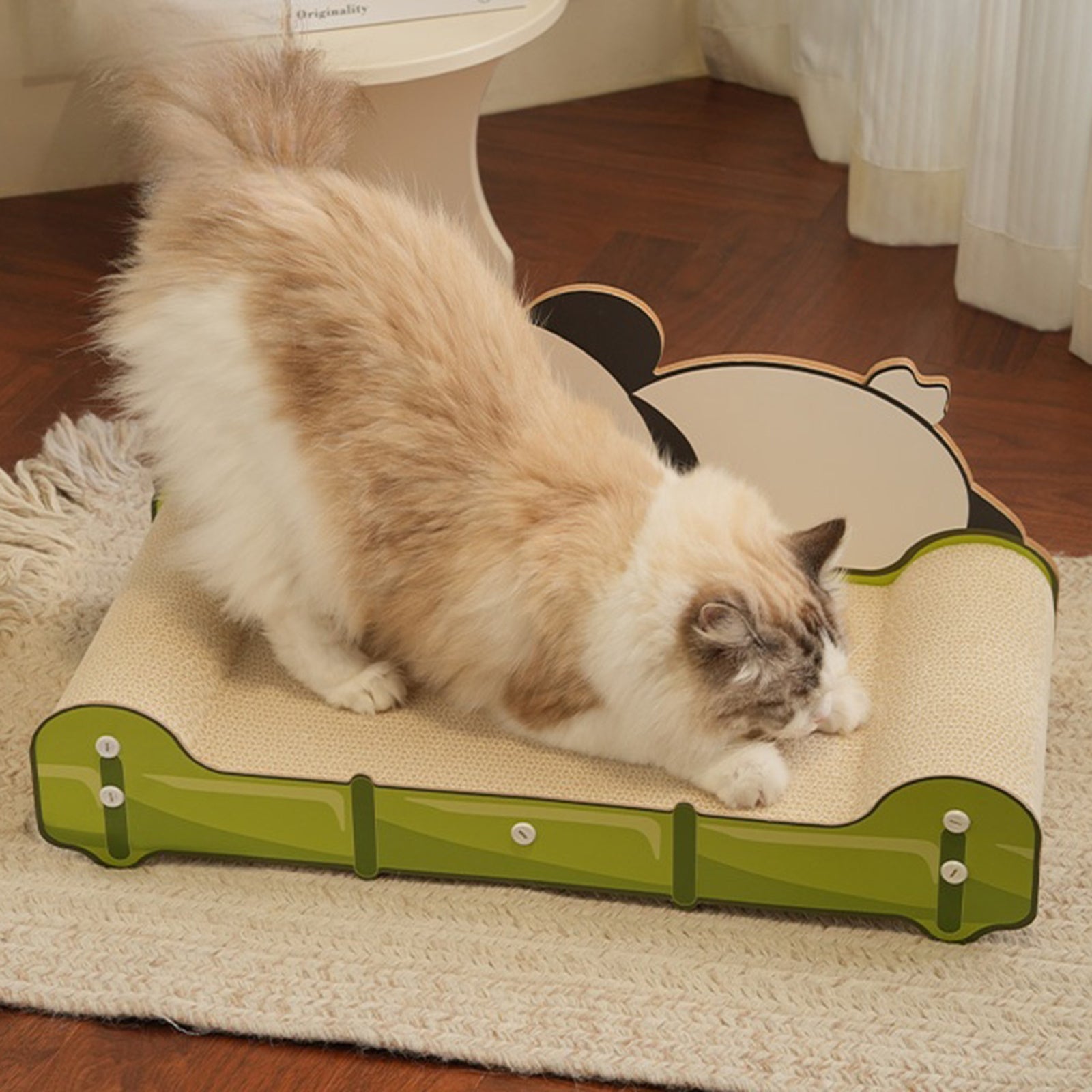 Bear Scratch Lounge Bed Long Lasting Scartching Pads for Indoor Cats Furniture Protector